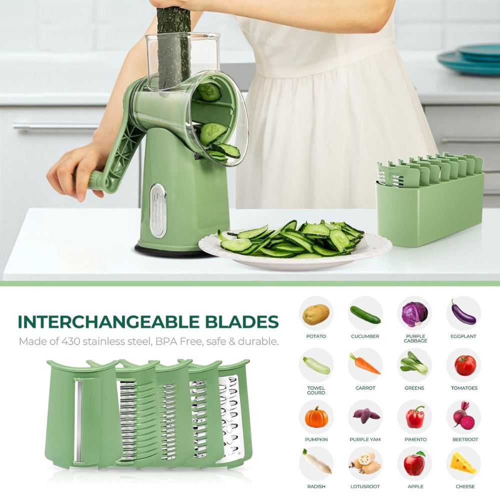 5-Blade Rotary Cheese Grater